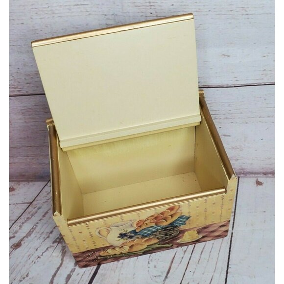 Anister Gift Inc Wooden Storage Open & Close Lid Mini Storage Box Kitchen Décor - Picture 2 of 12